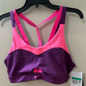 NWT- Women’s Nike Indy Sports Bra Size XL Pink & Purple